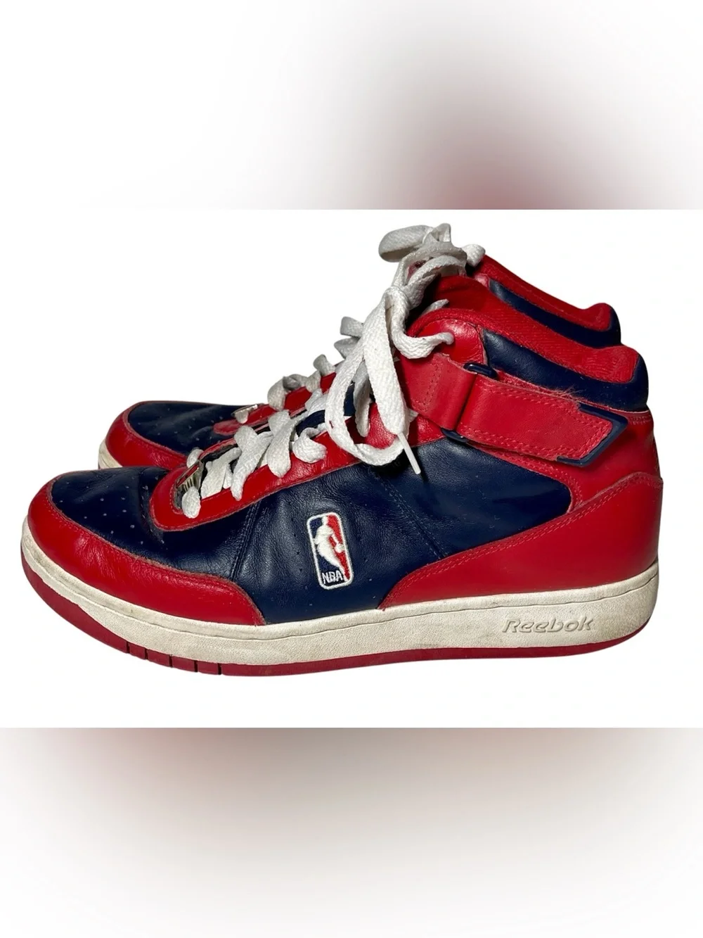 Reebok Original Philadelphia 76’s NBA Sneakers Mens 11 Red Blue Dfunkd 2004